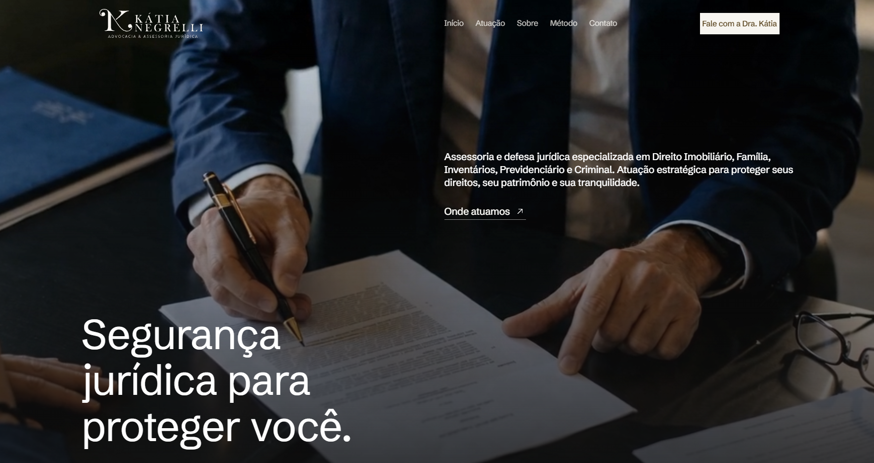 Imagem do projeto Landing Page Kátia Negrelli Advocacia