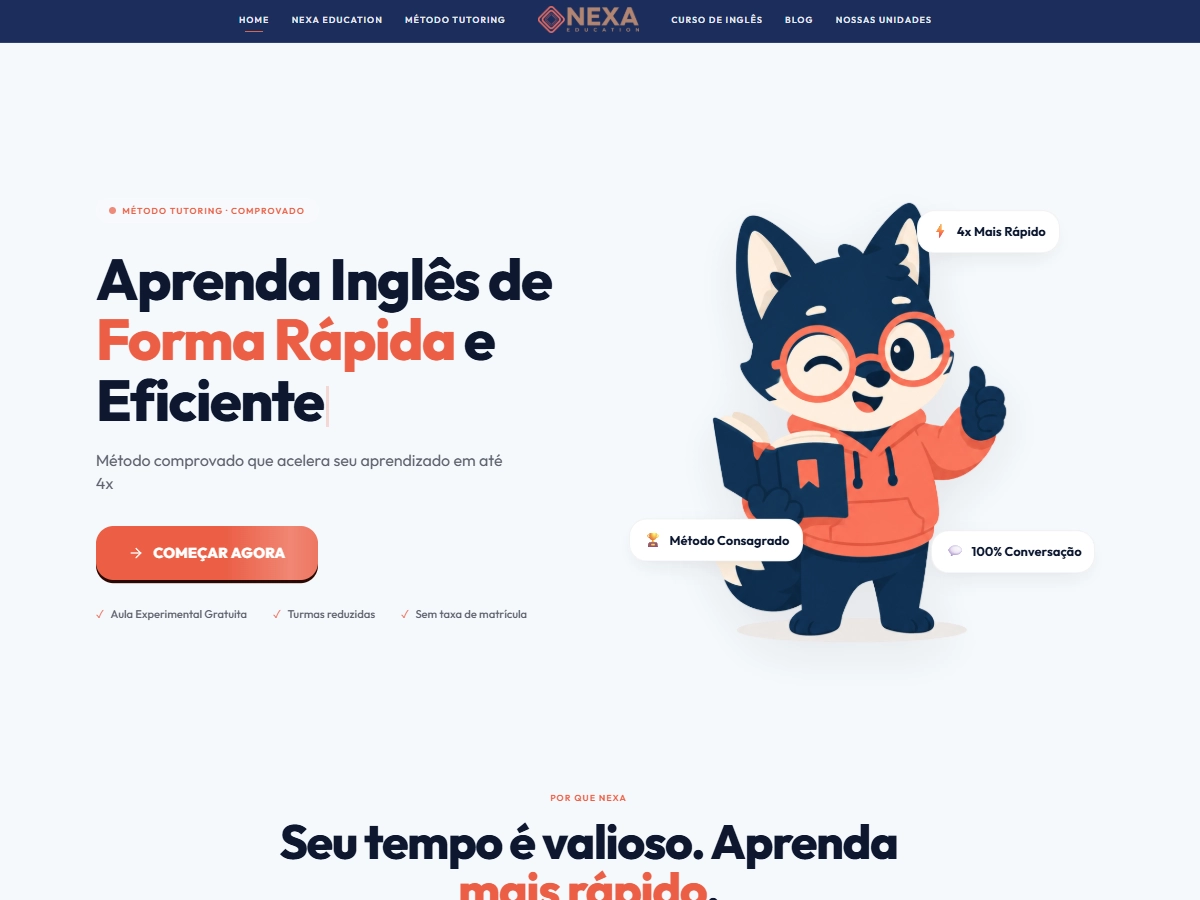Imagem do projeto Landing Page Nexa Education