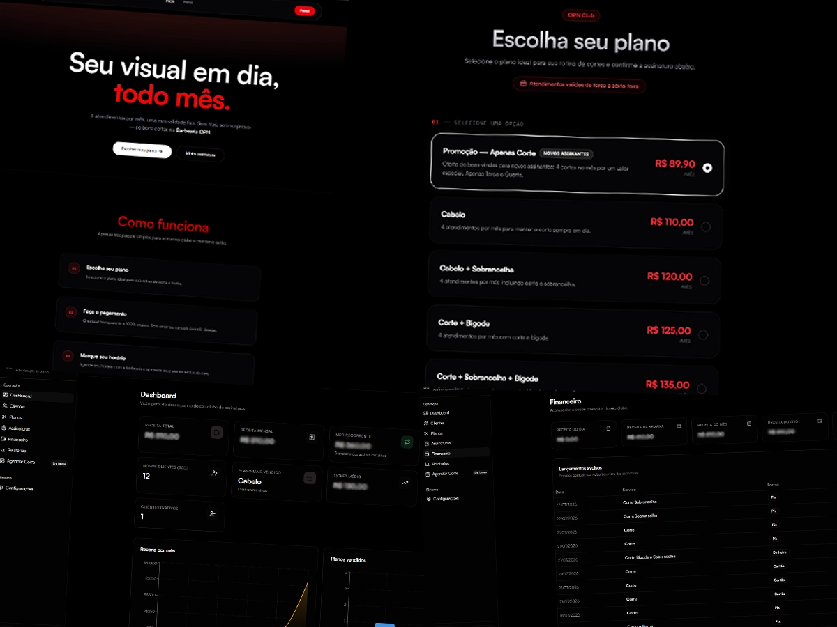 Imagem do projeto Website & Sistema de Gestão OPN Barbearia